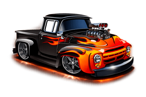 Caminhonete estilizada da Borracharia Móvel